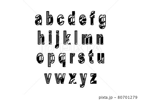 文字 アルファベット フォント 英字 かわいい ポップのイラスト素材