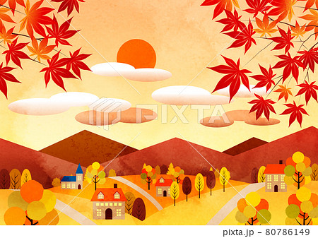 故郷のイラスト素材