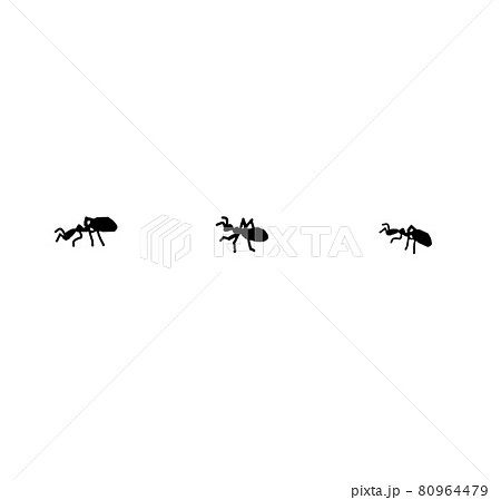 蟻の行列のイラスト素材