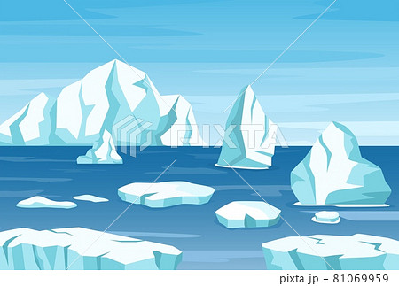 氷山のイラスト素材
