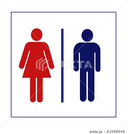 トイレ マーク 女 男の写真素材