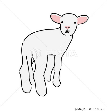 羊 おしゃれ 可愛い シンプルのイラスト素材