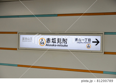 銀座駅駅名表示の写真素材 - PIXTA