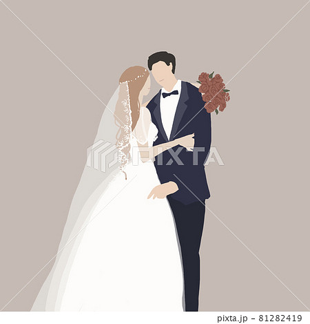 誓いのキスのイラスト素材
