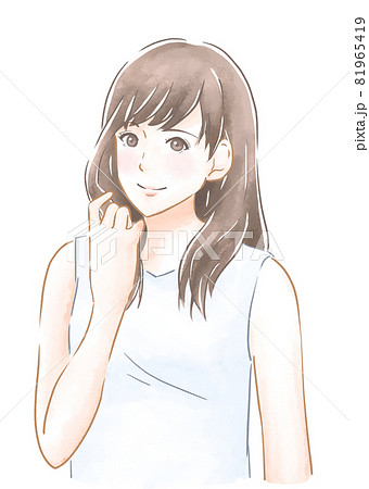 優しい顔のイラスト素材