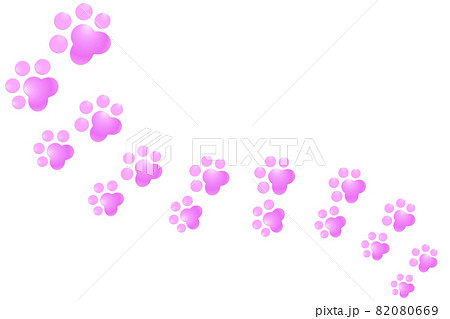 肉球 背景 柄のイラスト素材