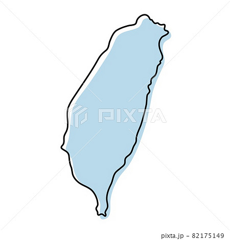 台湾 地図のイラスト素材