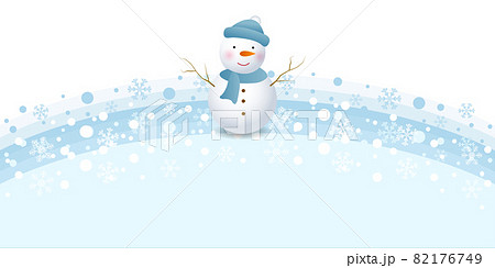 冬背景 はがきテンプレートのイラスト素材