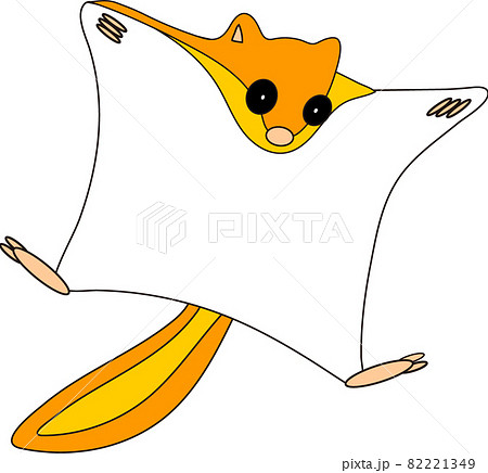 モモンガキャラクターのイラスト素材