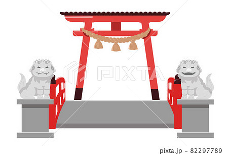 狛犬のイラスト素材