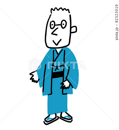 和風な男のイラスト素材