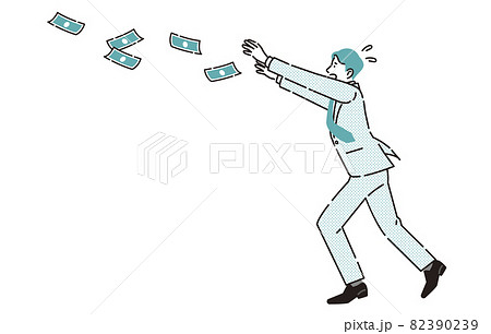 逃げるのイラスト素材