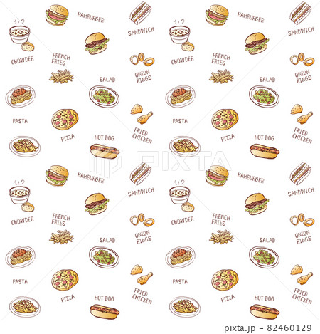 英語メニューのイラスト素材