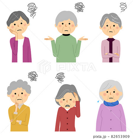 悩み事のイラスト素材