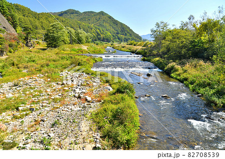 風景 長野 街並み 千曲川の写真素材 - PIXTA
