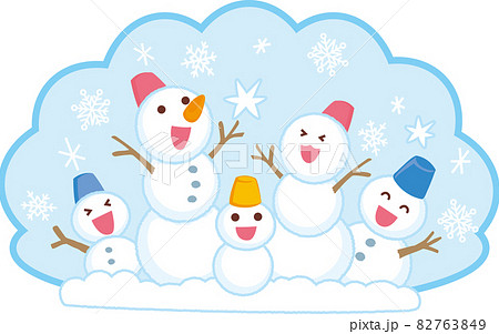スノーマンのイラスト素材