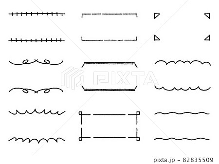 ベクター ライン フレーム 手書きのイラスト素材