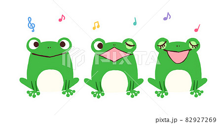 カエルの合唱のイラスト素材