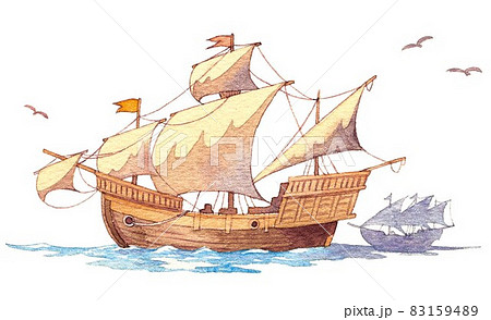 横帆のイラスト素材 - PIXTA