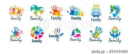 ファミリー 家庭 家族 ロゴのイラスト素材