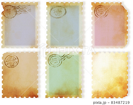 切手 フレームの写真素材