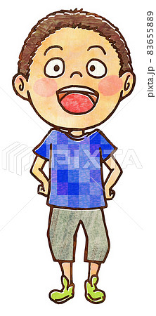 坊主頭のイラスト素材