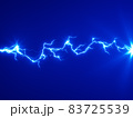 ビリビリと電撃が走る金のエフェクトのイラスト素材