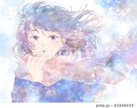 切ない 人物 女の子のイラスト素材