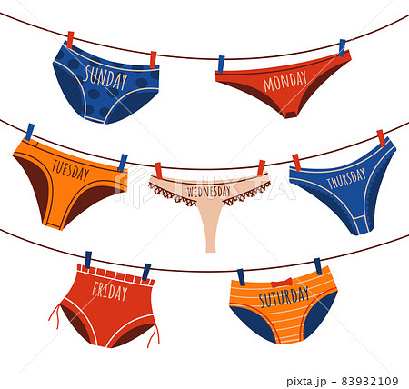 10 types of women's panties. Vector set of - Stock Illustration  [15691400] - PIXTA