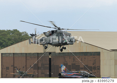 イギリス空軍 イギリス軍 ヘリコプター ヘリの写真素材