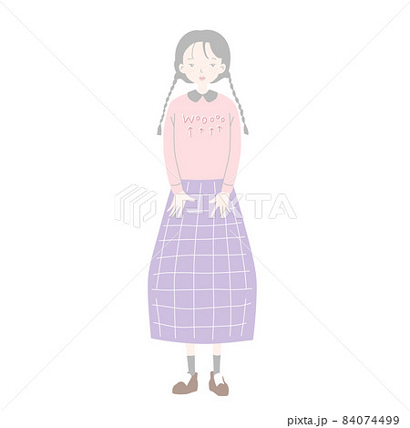 女性 ファッション 外国人 おしゃれのイラスト素材