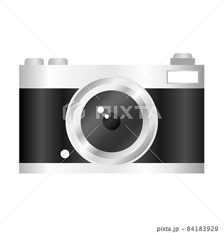フィルム モノクロ 白黒 レトロ カメラのイラスト素材