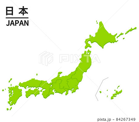 北陸地方 日本列島 日本地図 日本のイラスト素材