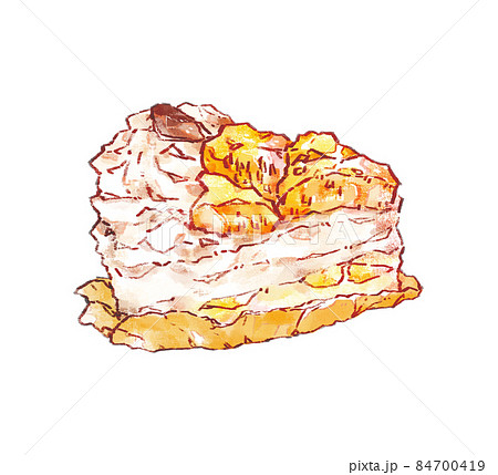 フルーツケーキのイラスト素材