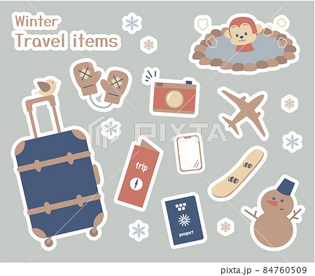 温泉の猿のイラスト素材