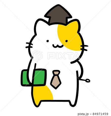 博士 かわいい イラスト シンプル 動物の写真素材