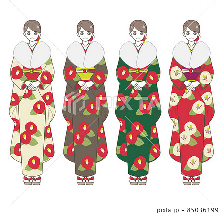 大正ファッションのイラスト素材