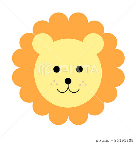 らいおん ライオン デフォルメ 百獣の王のイラスト素材