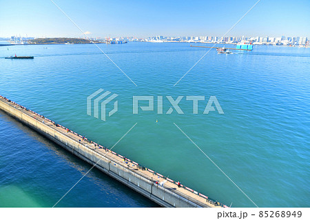 東京湾中央防波堤内側埋立地の写真素材