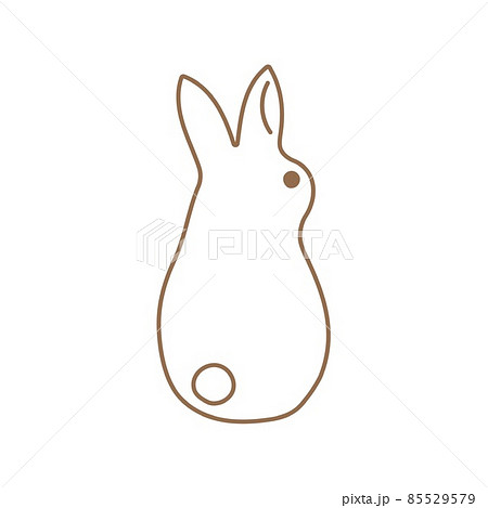 うさぎ 後ろ姿のイラスト素材