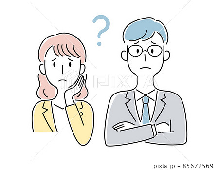 人物 カップル 腕組み 男女のイラスト素材