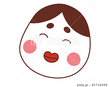 おたふく かわいいのイラスト素材