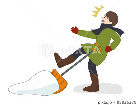 雪かきのイラスト素材