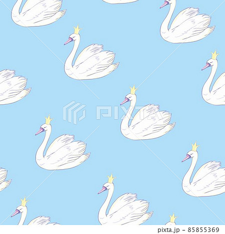 鳥 白鳥 イラスト かわいいのイラスト素材