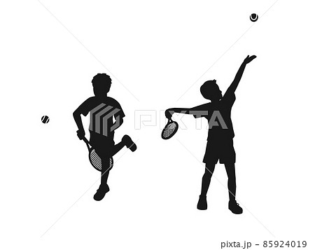 ソフトテニスのイラスト素材