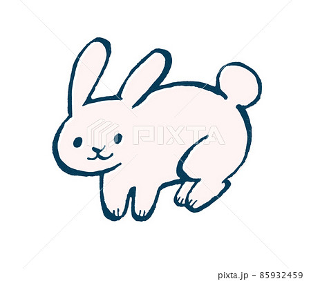 イラスト 手描き 手書き うさぎのイラスト素材