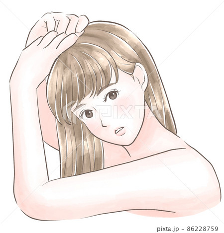 グラビア ポーズのイラスト素材