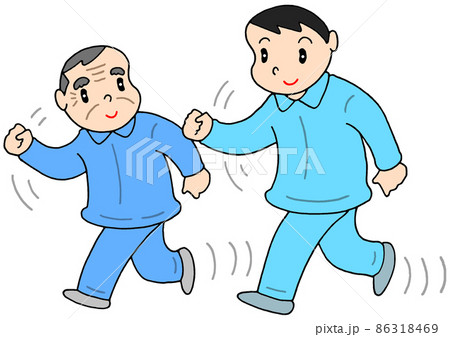 介護予防運動のイラスト素材