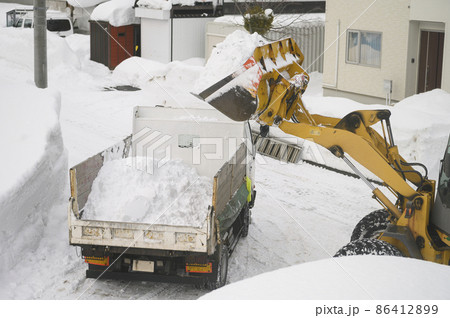 除雪車の写真素材