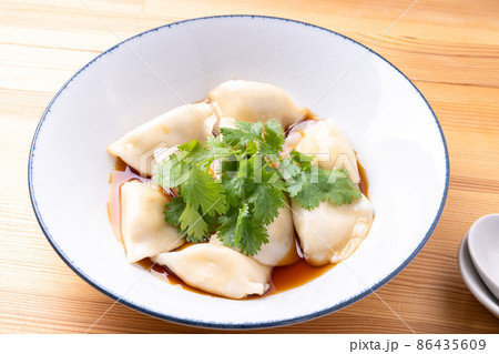 水餃子 水餃 中華料理 中国料理の写真素材